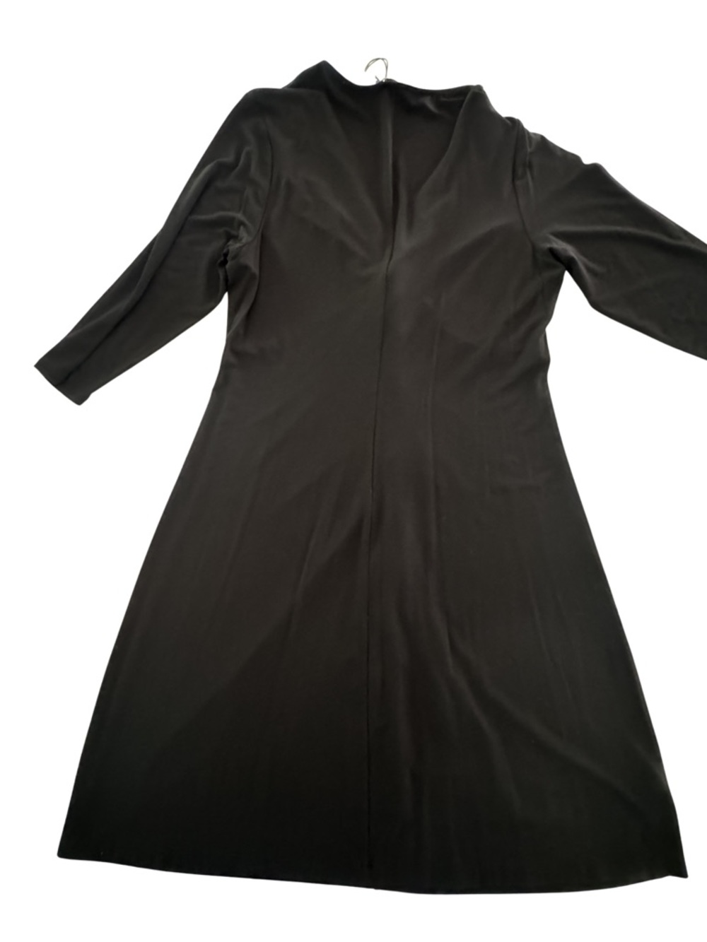 Tommy Bahama Tami Twist Knot Dress Black XL 16 NWT 3/4 Sleeve V Neck Cocktail - Picture 3 of 6